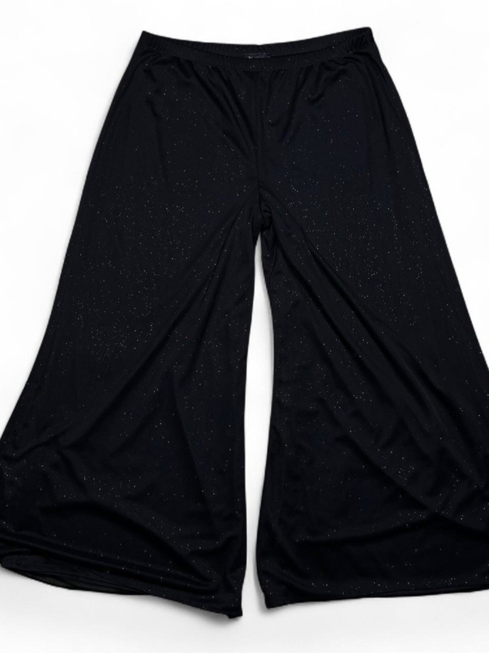 S Levine Y2K Super Wide Leg Glitter Palazzo Pants